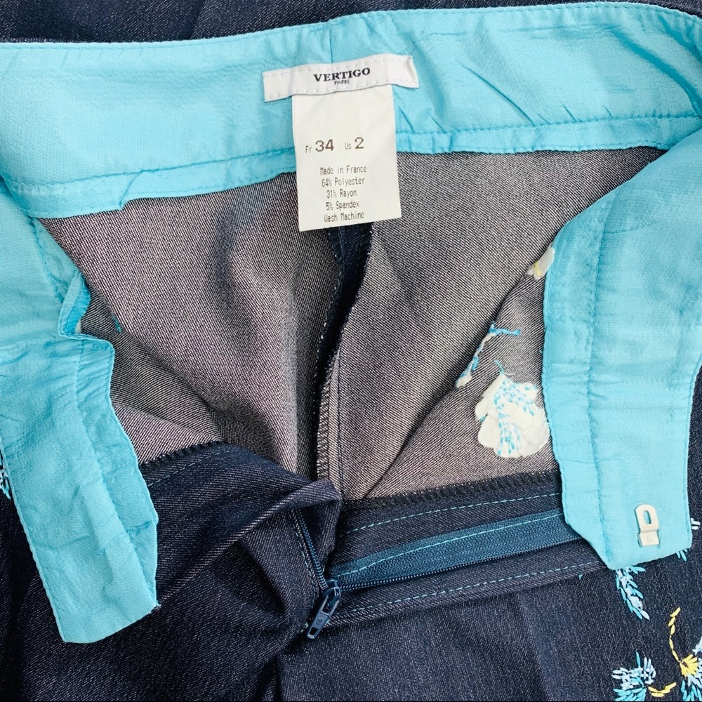 Vertigo Paris / Embroider Floral Bell Bottom Jean - Picture 7 of 8